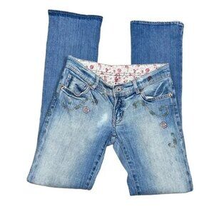 Ralph Lauren Dakota Folk Embroidered Bohemian Distressed Jeans